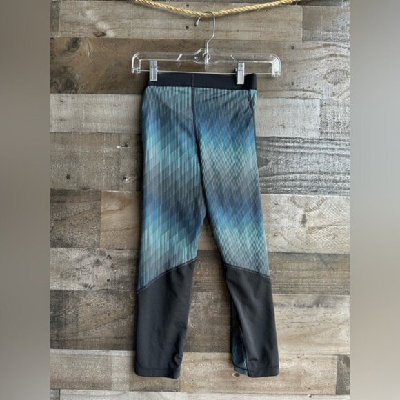 Nike Pro XS Womens Blue Gradient Dri-Fit Athletic Leggings with Stretch & Breath - Picture 6 of 6